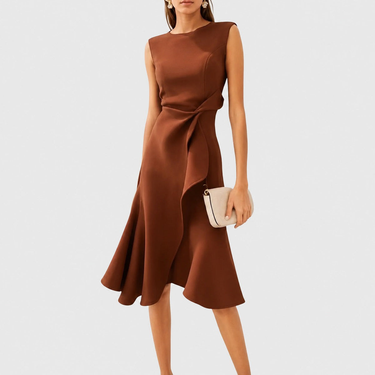 Stella - Vestido Midi Elegante sin Mangas