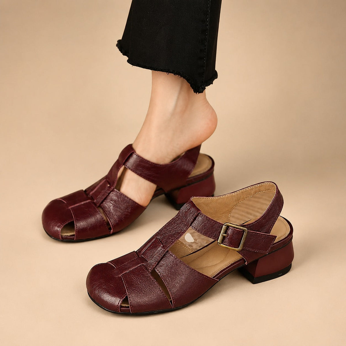 Lenny - Sandalias casuales con plantilla acolchada