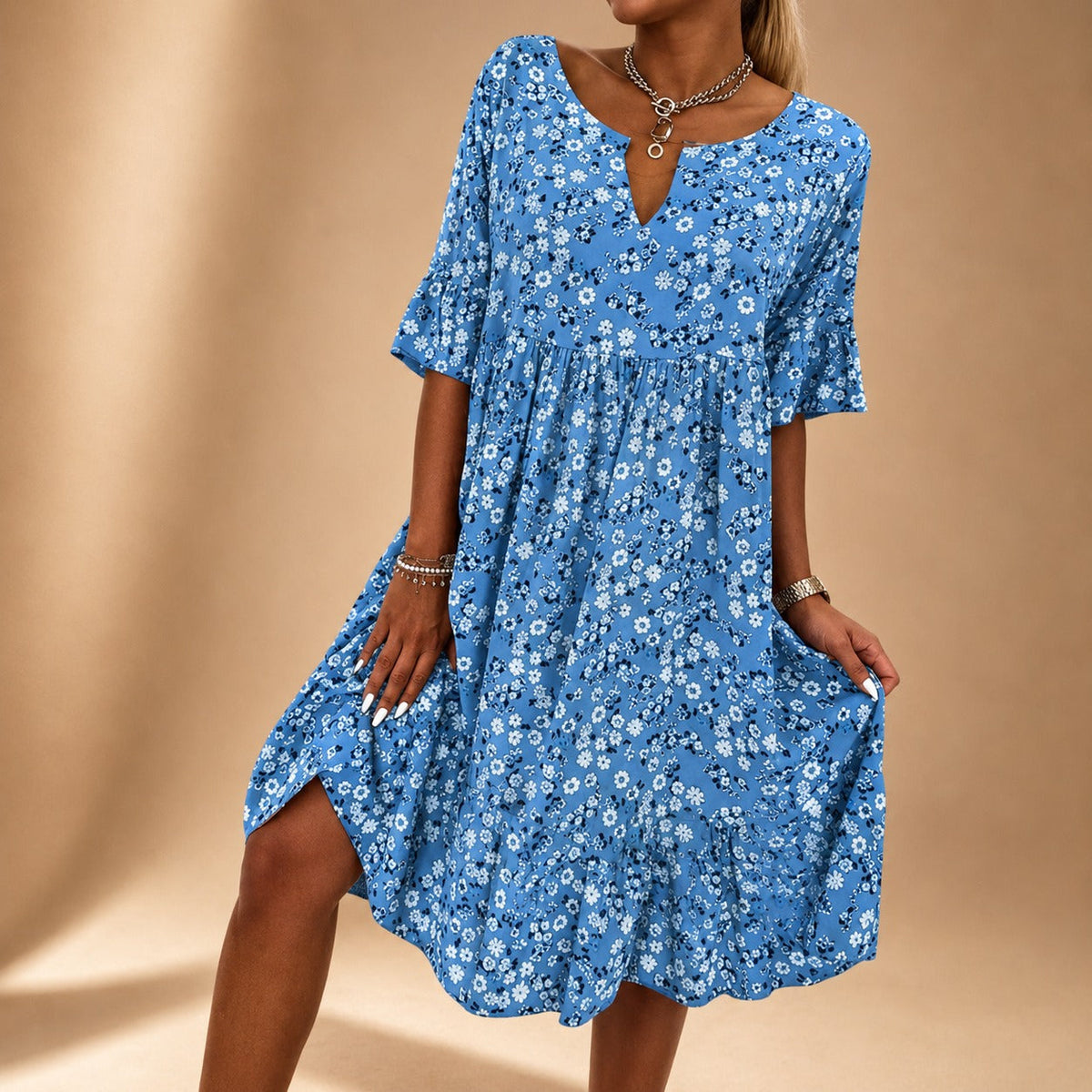 Lilian - Vestido Elegante Floral y Suelto