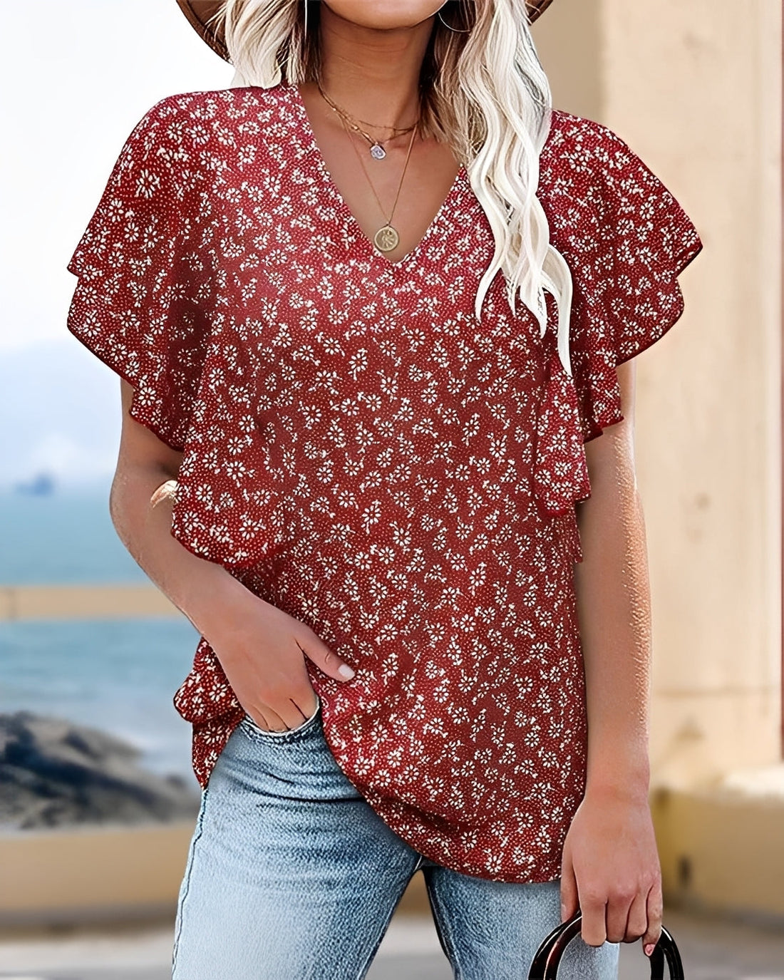 Vendee - Blusa Estilosa Plisada