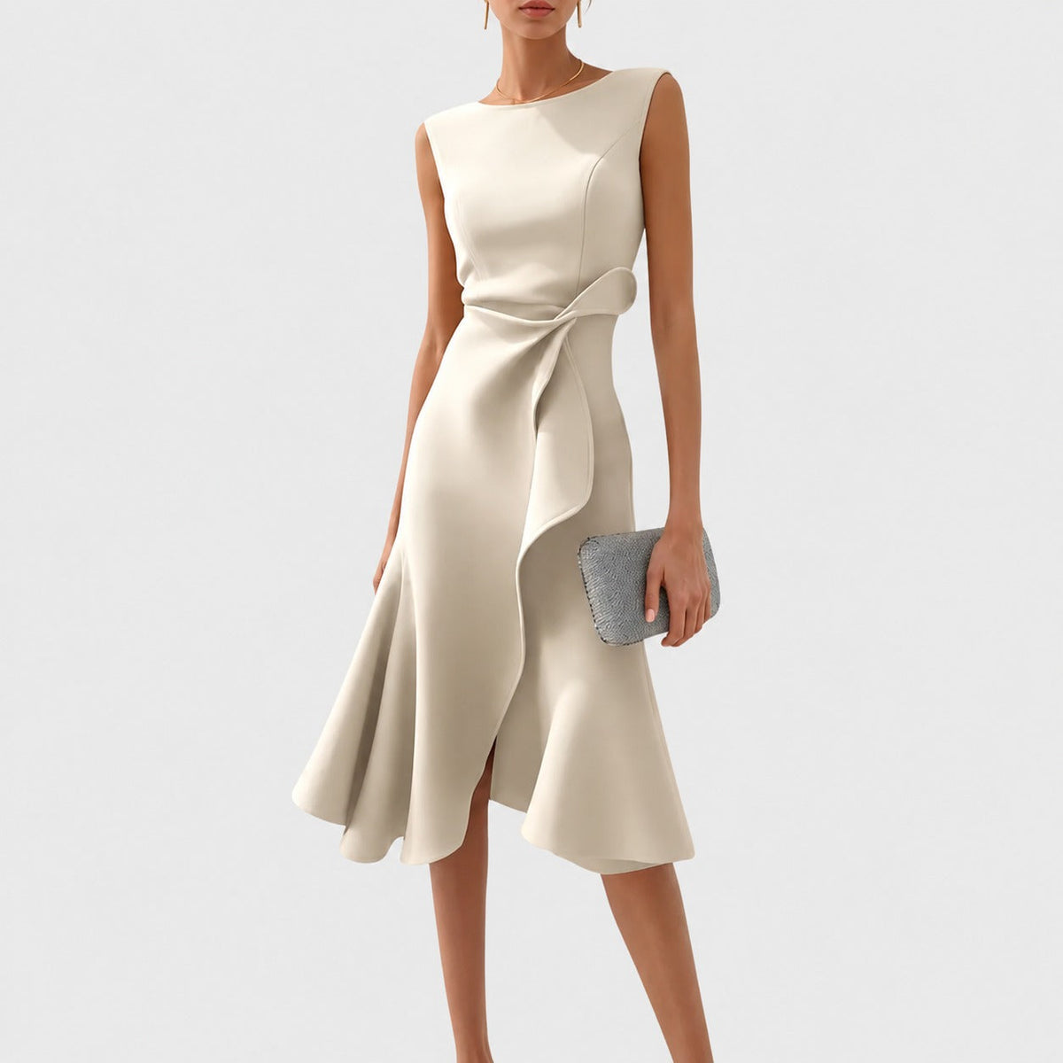 Stella - Vestido Midi Elegante sin Mangas