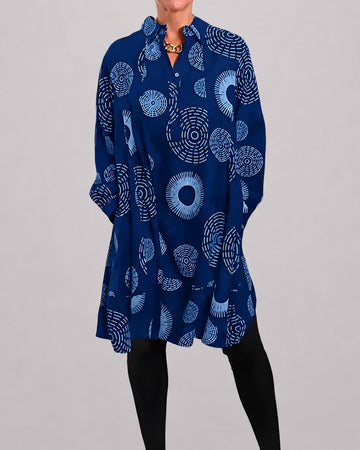 Lacie - Vestido Suelto con Solapa