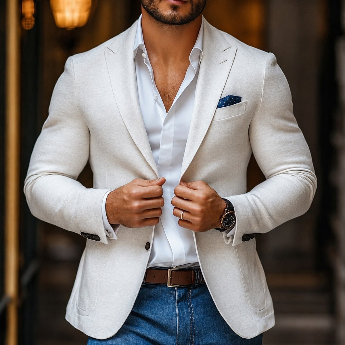 Loui - Blazer Elegante con Solapa de Dos Botones