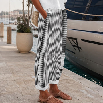 Rachael - Pantalones Relajados con Bolsillos Laterales