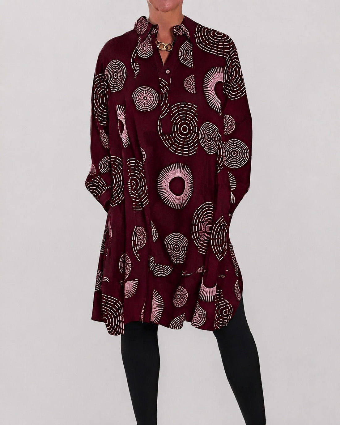 Lacie - Vestido Suelto con Solapa
