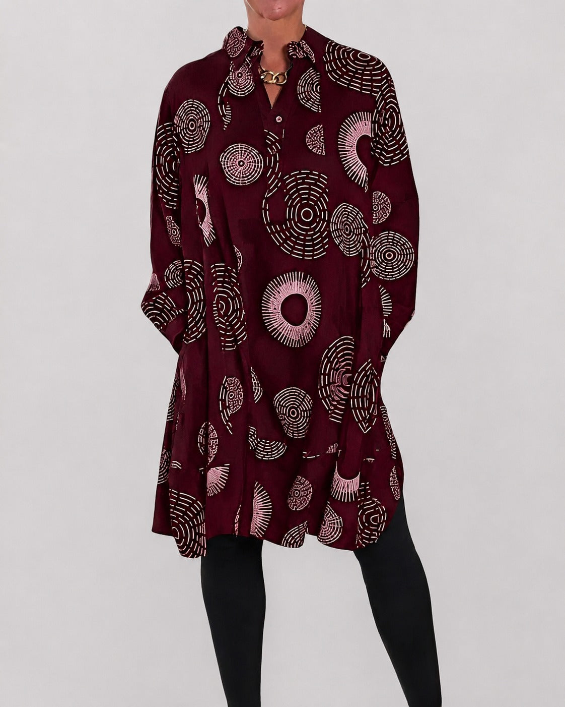 Lacie - Vestido Suelto con Solapa