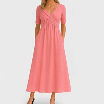 Piper - Vestido Midi de Manga Corta