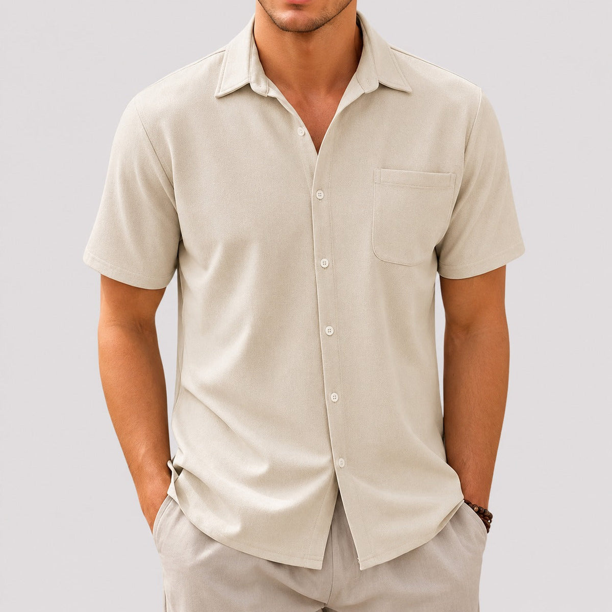 Freddy - Camisa Casual de Manga Corta