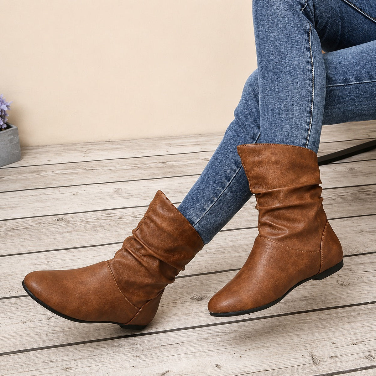 Hanna - Botas Planas Retro