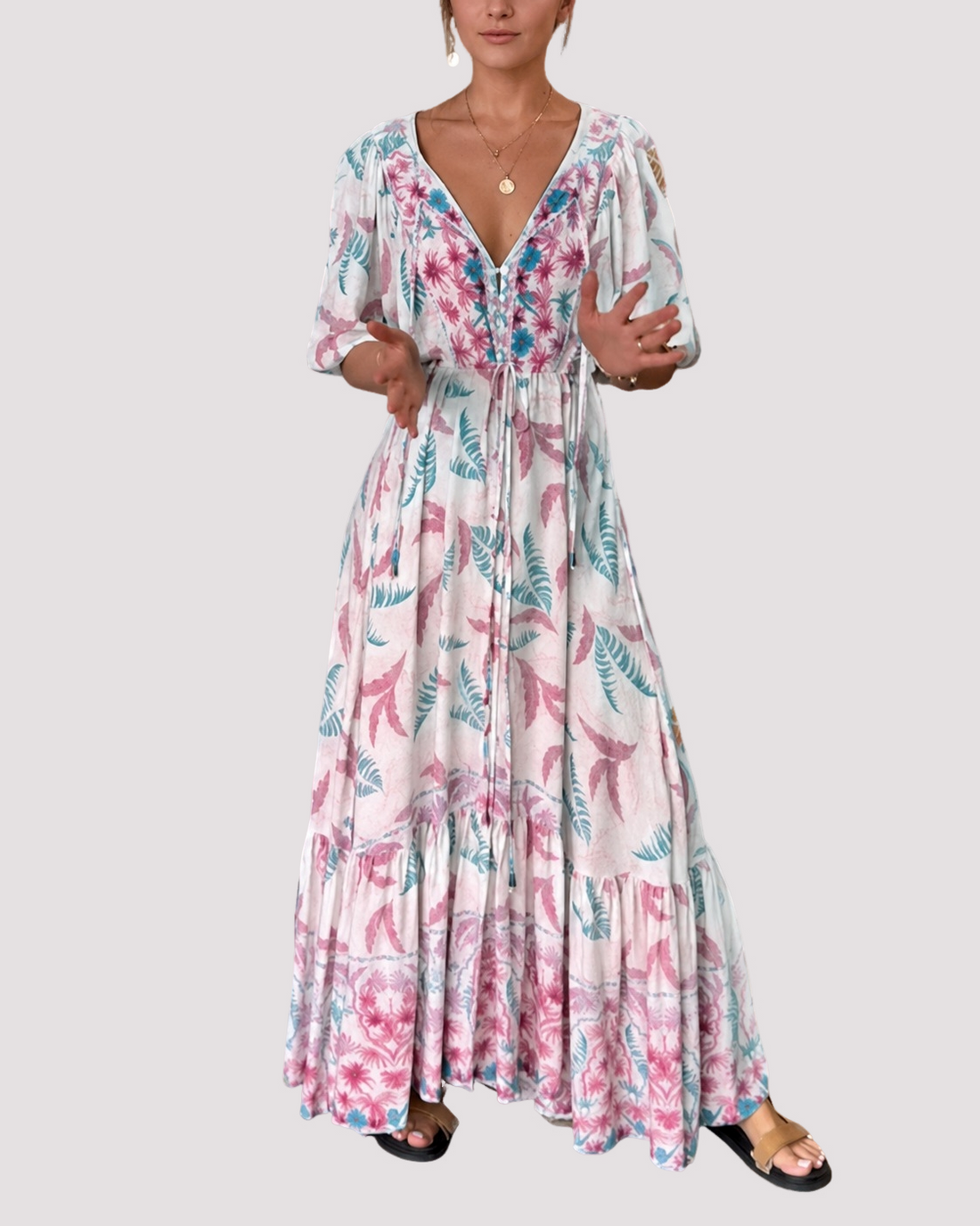 Ashley - Vestido Maxi Floral Suelto