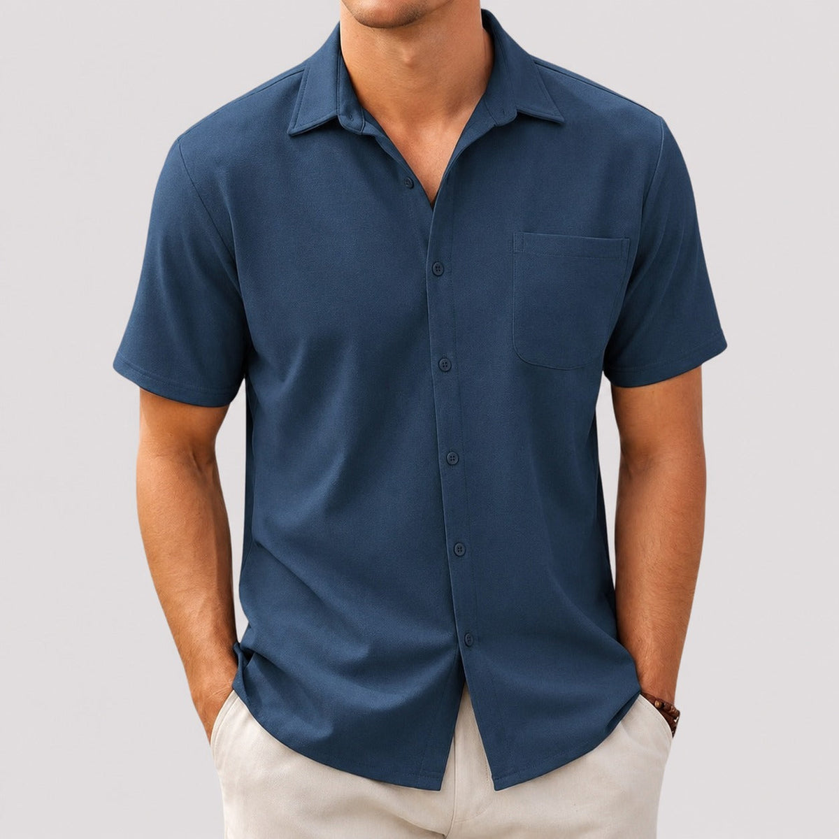Freddy - Camisa Casual de Manga Corta