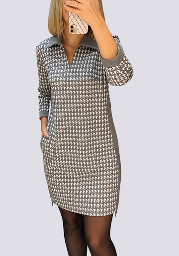 Saskia - Vestido Mini con Solapa Elegante