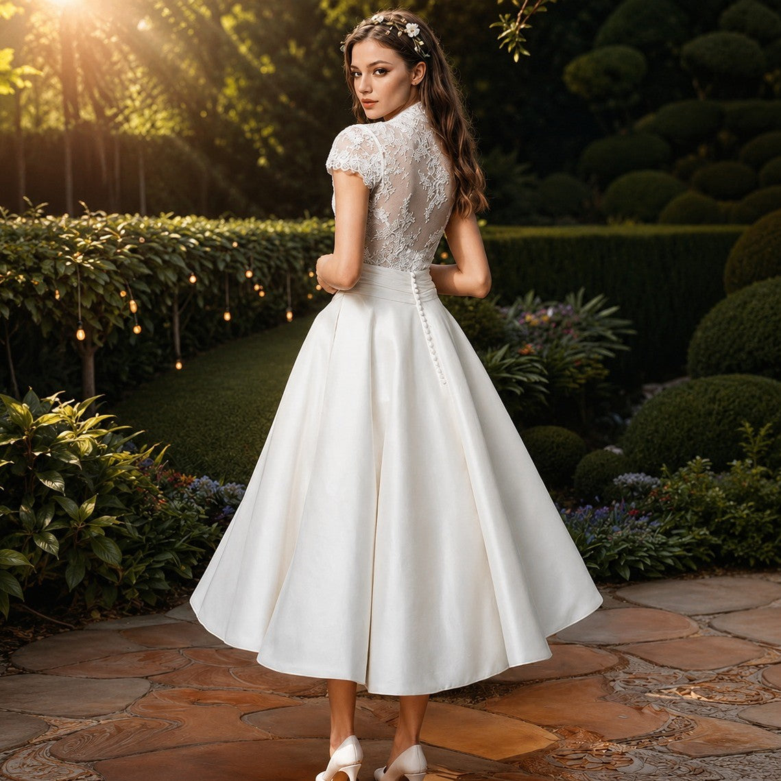 Kieran - Vestido Midi Clásico en Línea A
