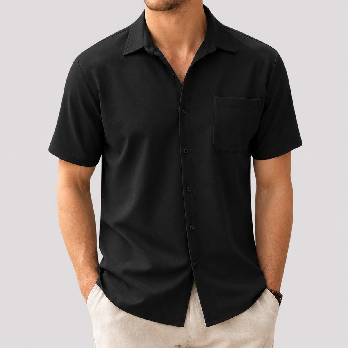 Freddy - Camisa Casual de Manga Corta
