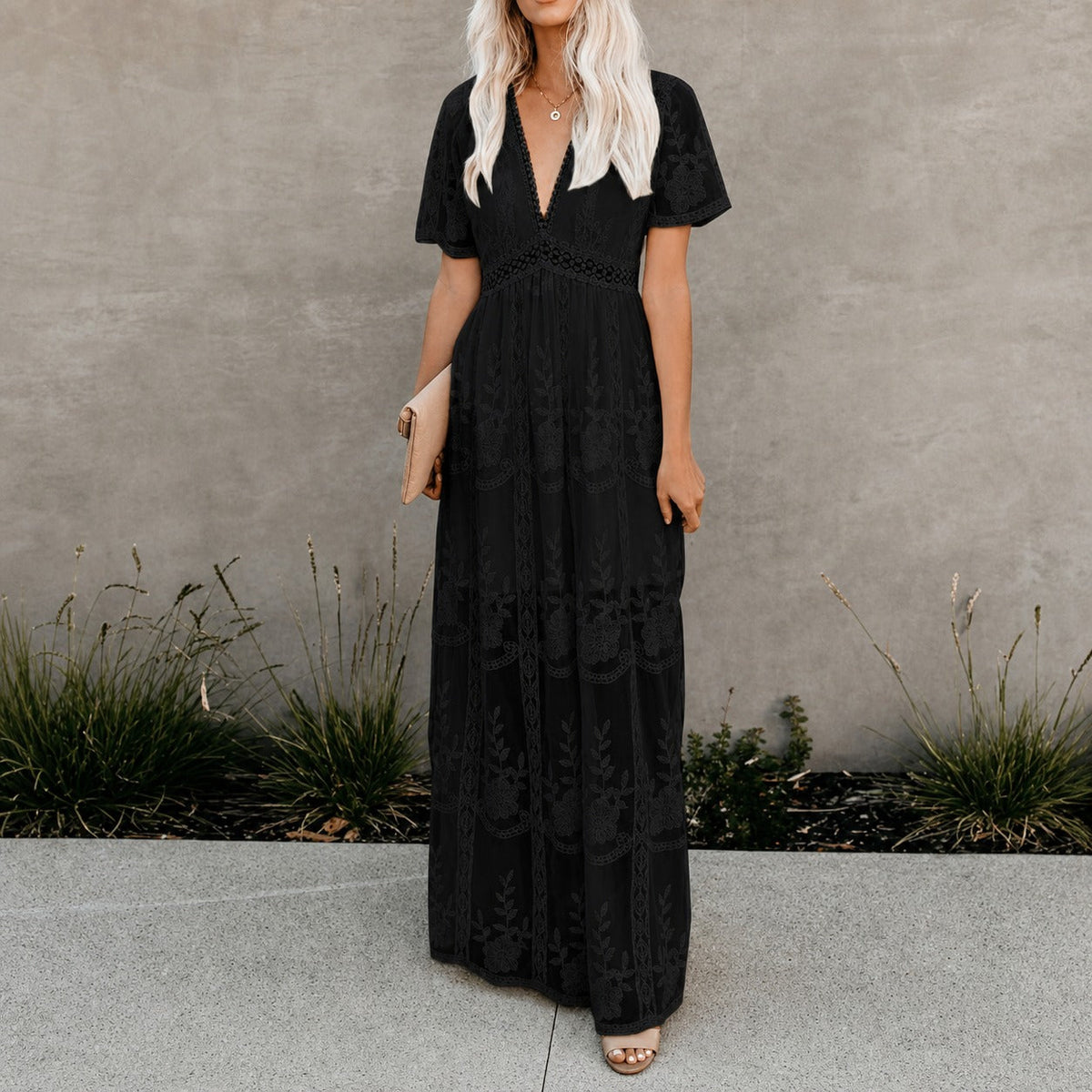 Alison - Vestido Maxi de Chifón Estiloso