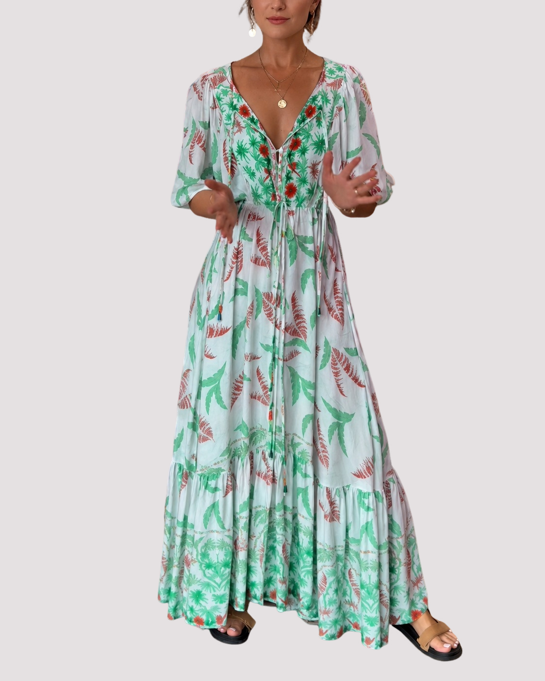 Ashley - Vestido Maxi Floral Suelto