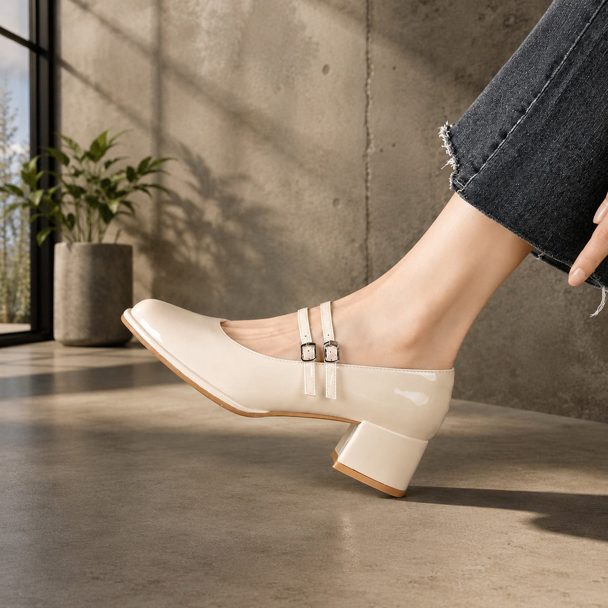 Curtis - Sandalias elegantes de tacón bloque