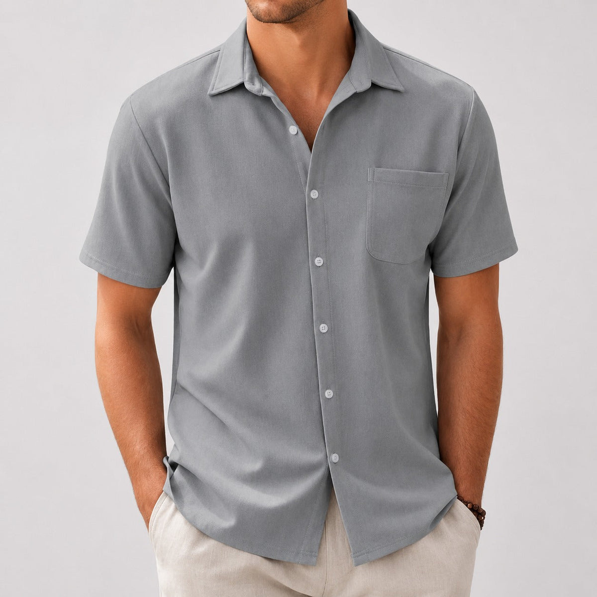 Freddy - Camisa Casual de Manga Corta