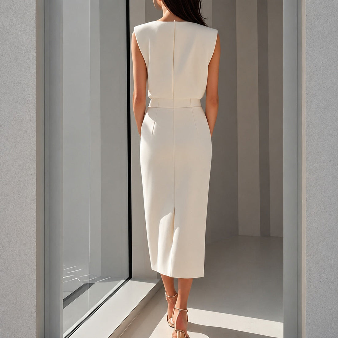 Ruth - Vestido Midi Elegante con Abertura