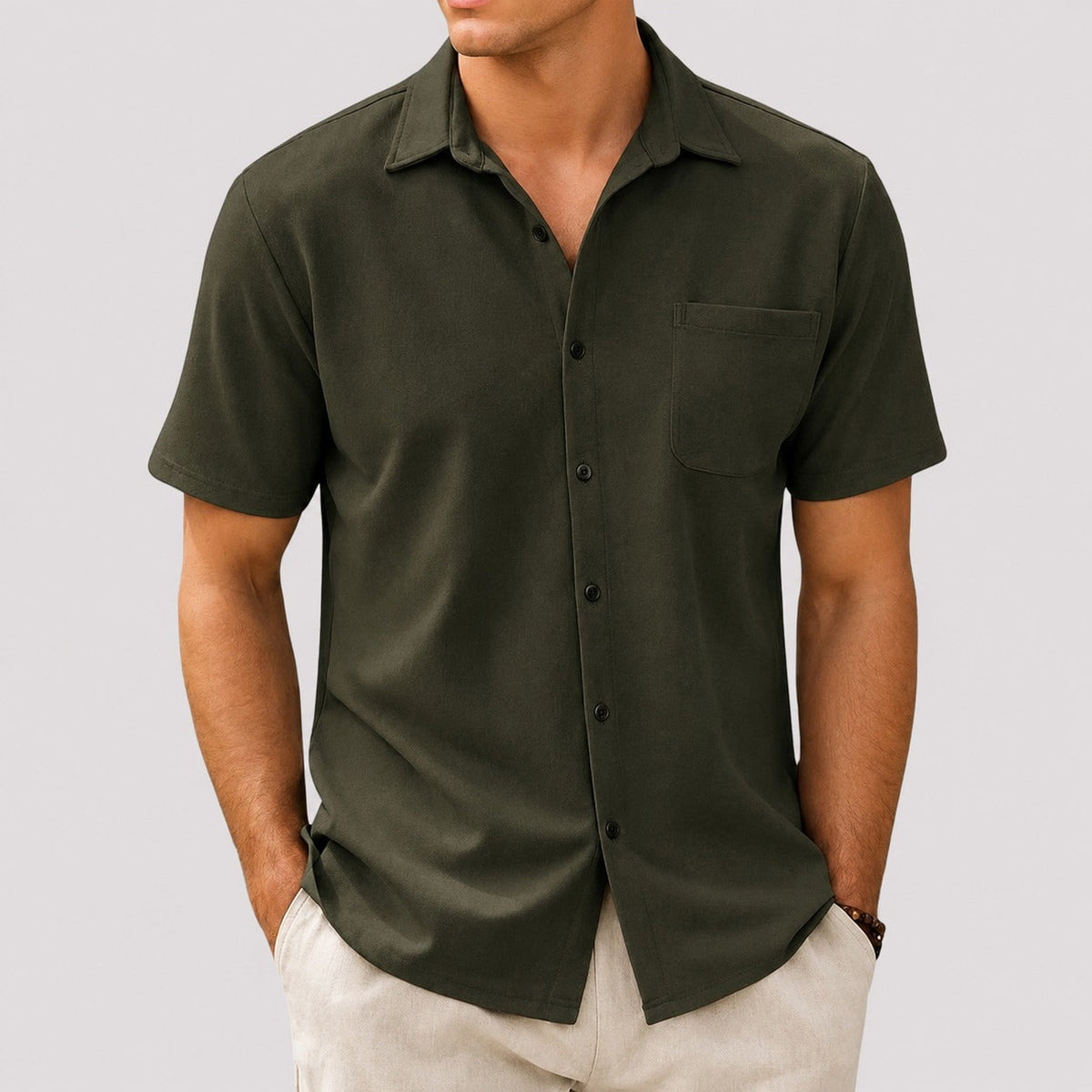 Freddy - Camisa Casual de Manga Corta