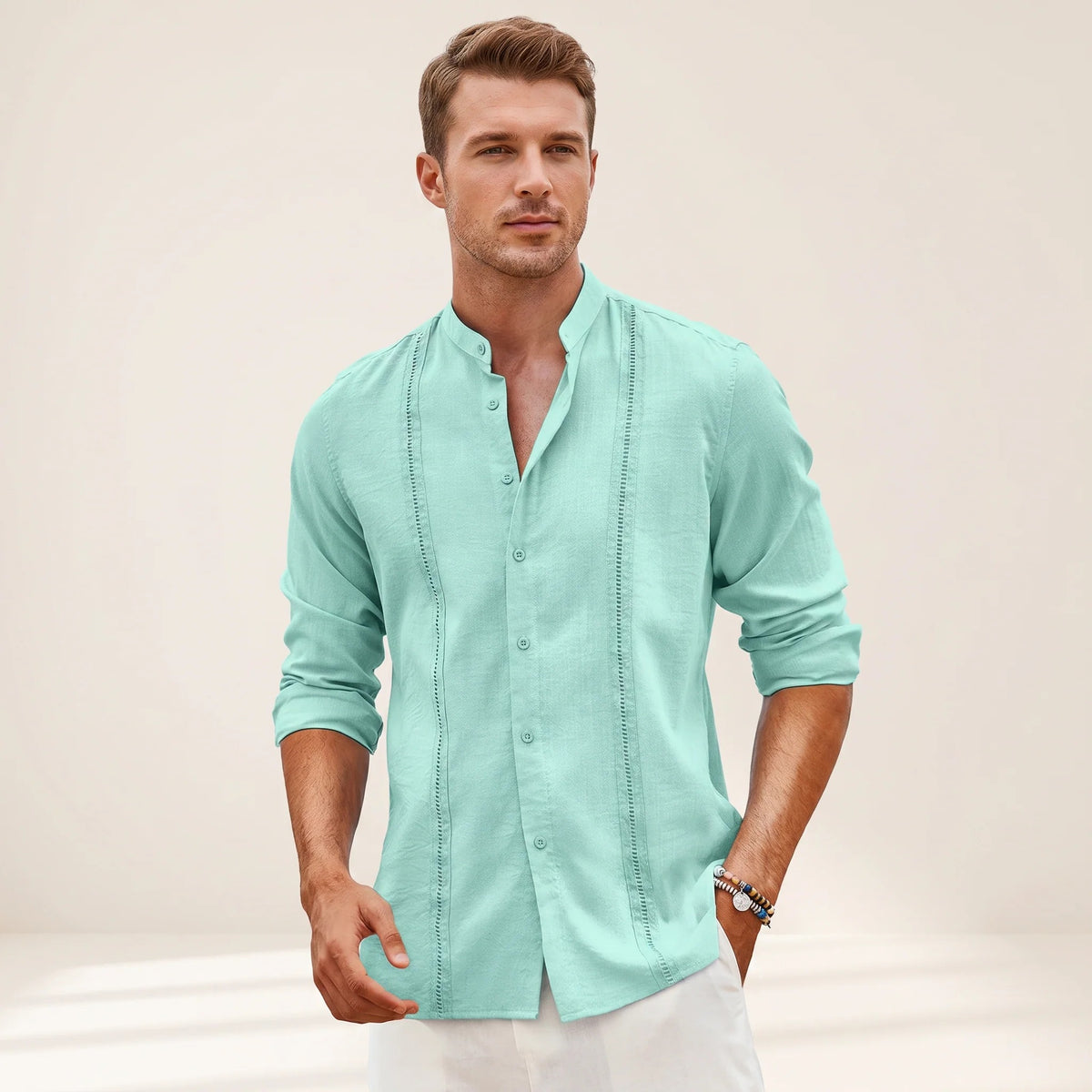 Olivier - Camisa Elegante Bordada