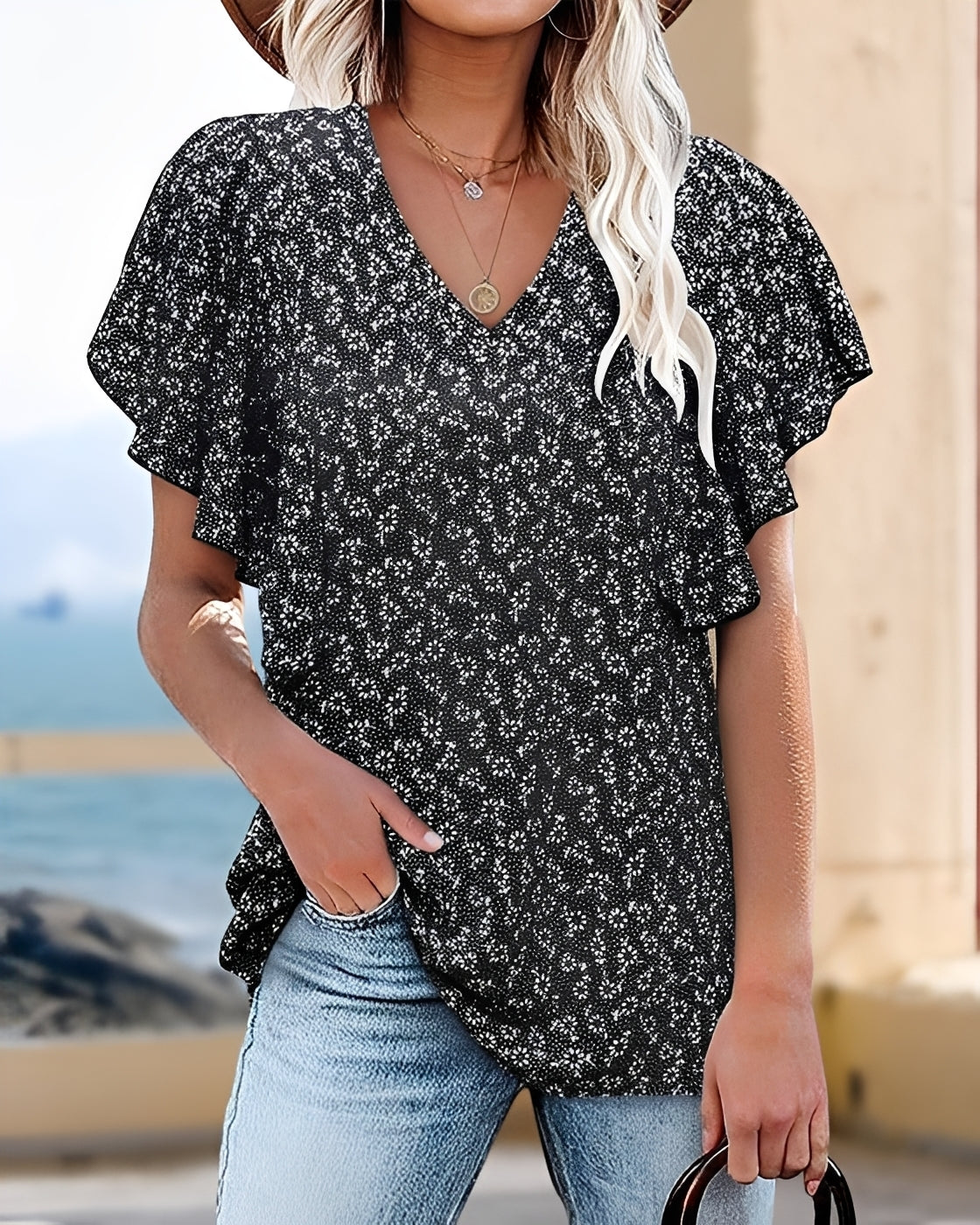 Vendee - Blusa Estilosa Plisada