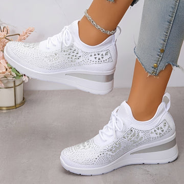 Elodie - Zapatillas cómodas y elegantes con detalles de strass