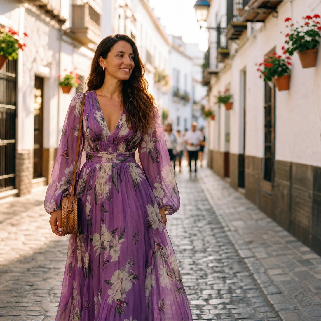 Leanne - Vestido Maxi Floreado y Suelto