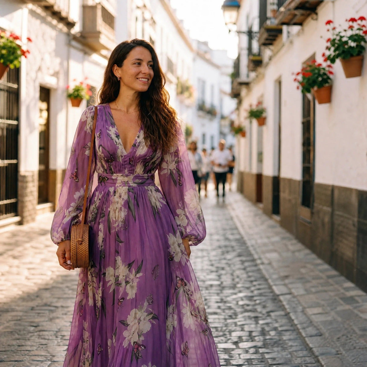 Leanne - Vestido Maxi Floreado y Suelto
