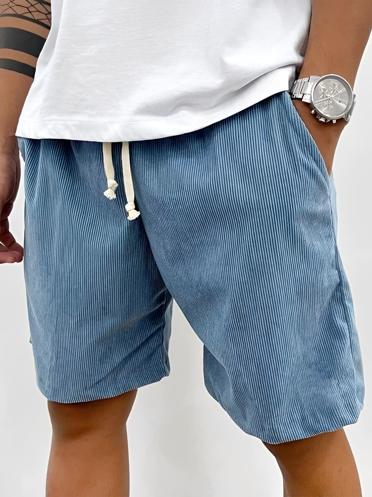 Roger - Pantalones Cortos con Cordón Casual