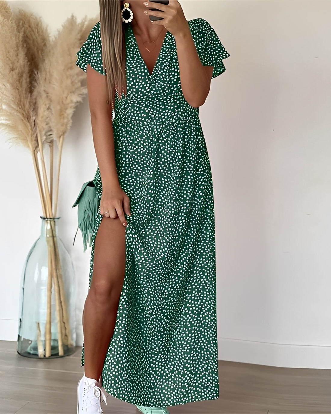 Tina - Vestido Elegante con Abertura