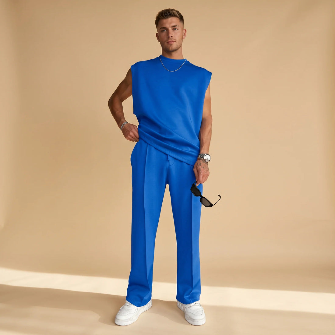Kody - Conjunto de Camiseta Sin Mangas Minimalista y Pantalones
