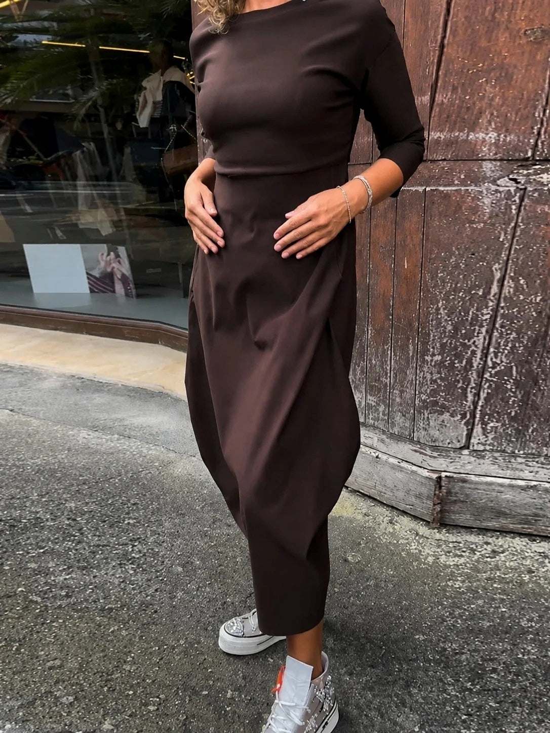 Elsie - Vestido Casual de Manga Larga