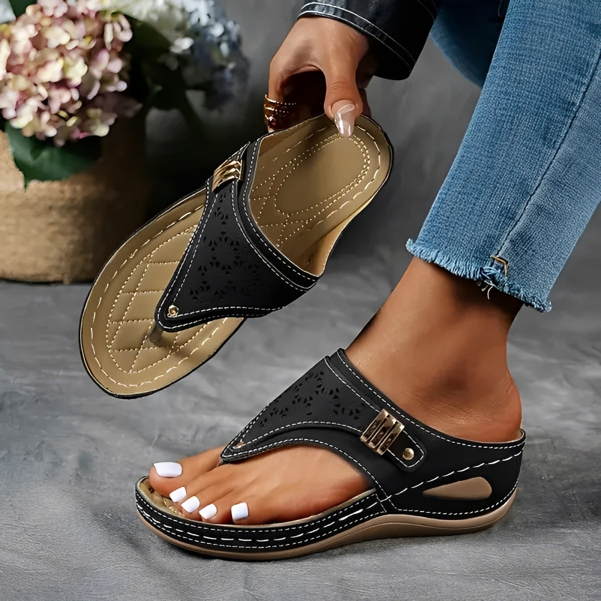 Marcel - Sandalias de Cuña Estilosas
