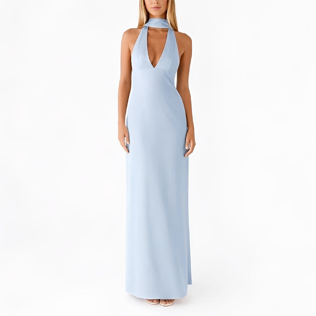 Amelie - Vestido Maxi con Cuello Halter