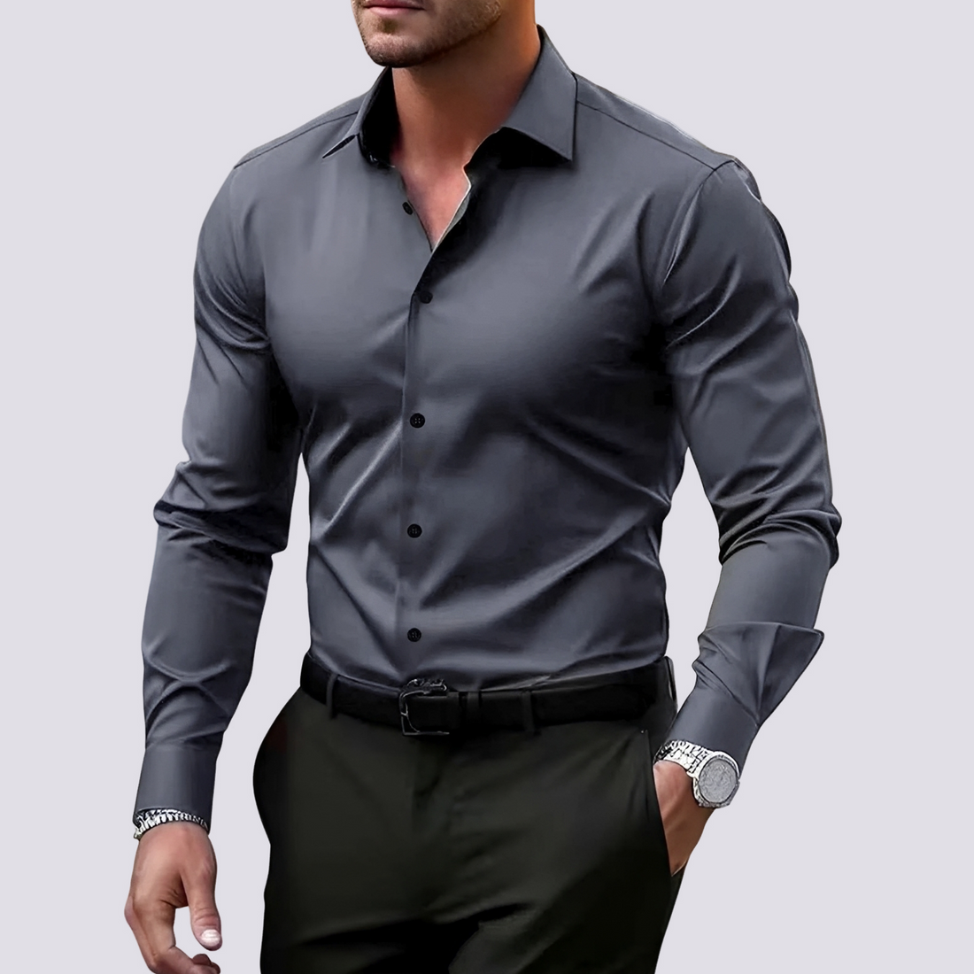 Jamin - Camisa Casual de Manga Larga