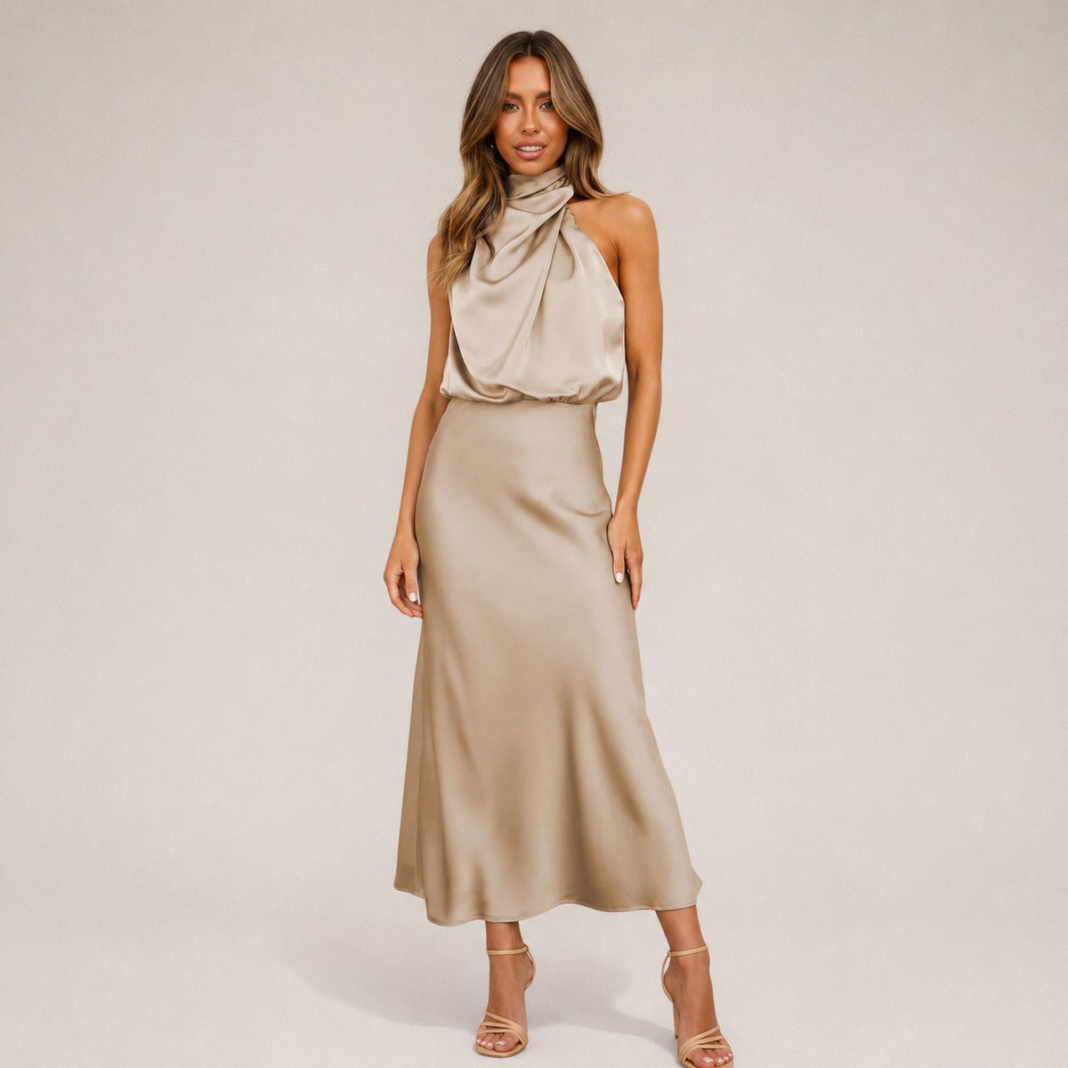 Lillie - Vestido Elegante con Escote Halter
