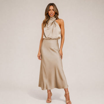 Lillie - Vestido Elegante con Escote Halter