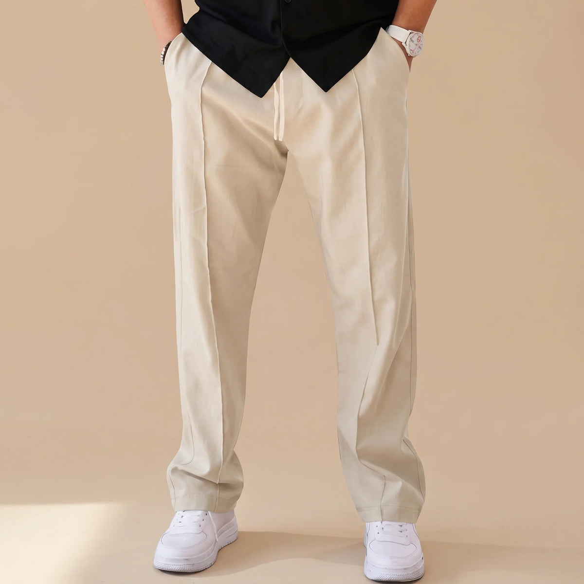 Chandler - Pantalones Jogger Rectos Minimalistas
