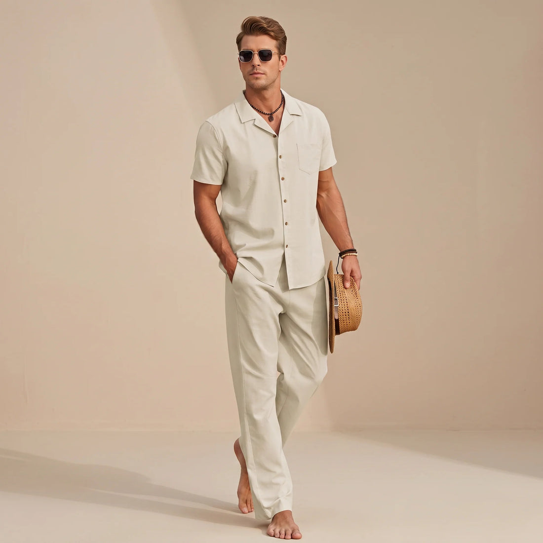 Hampton - Conjunto de Camisa Relajada y Cómoda
