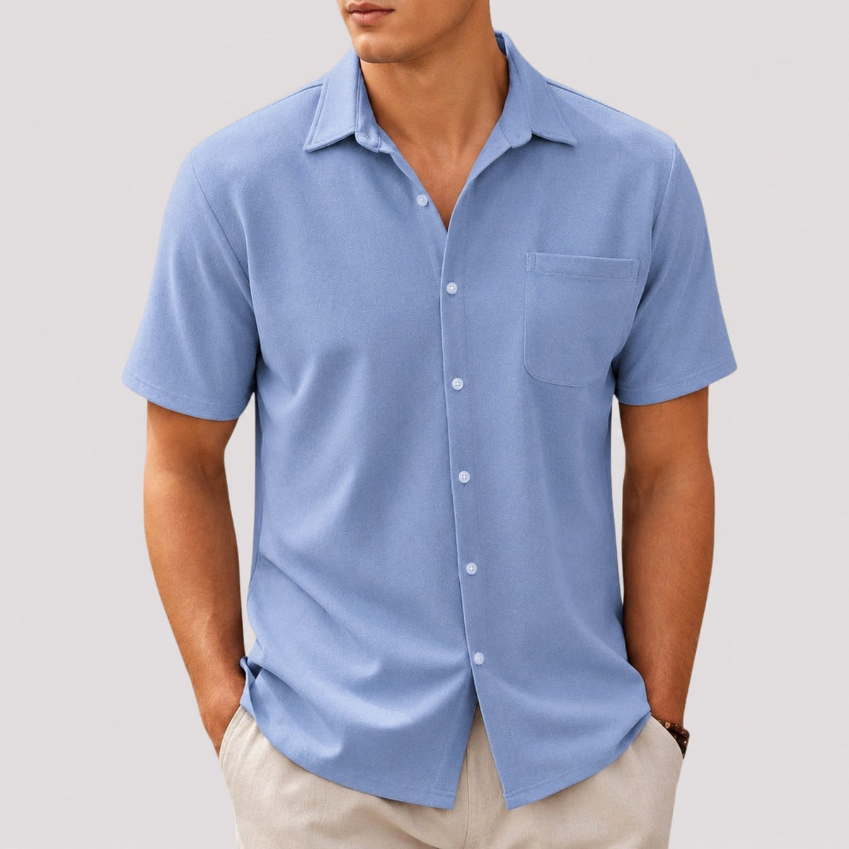 Freddy - Camisa Casual de Manga Corta
