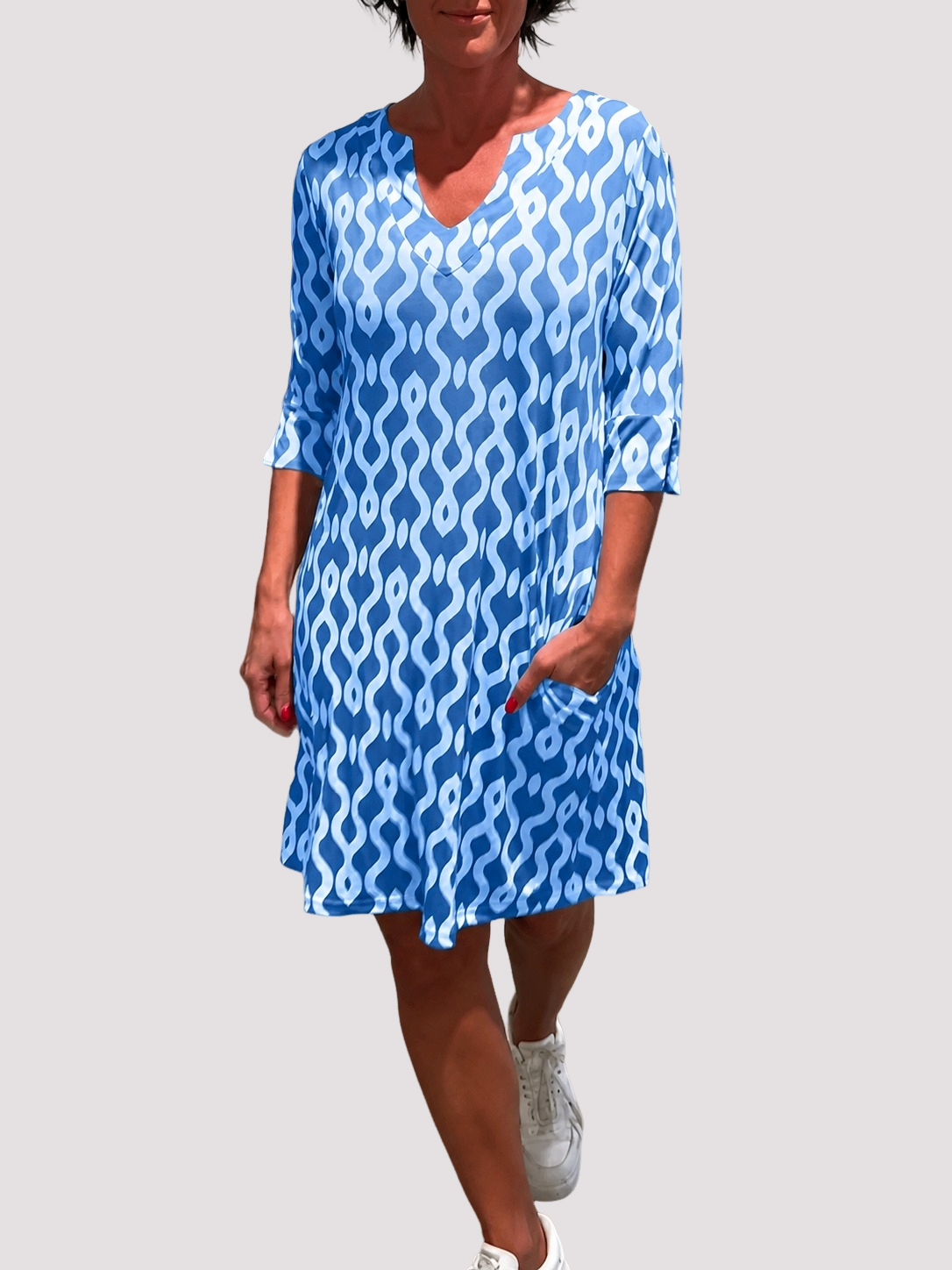 Jazmin - Vestido Midi Suelto con Volantes