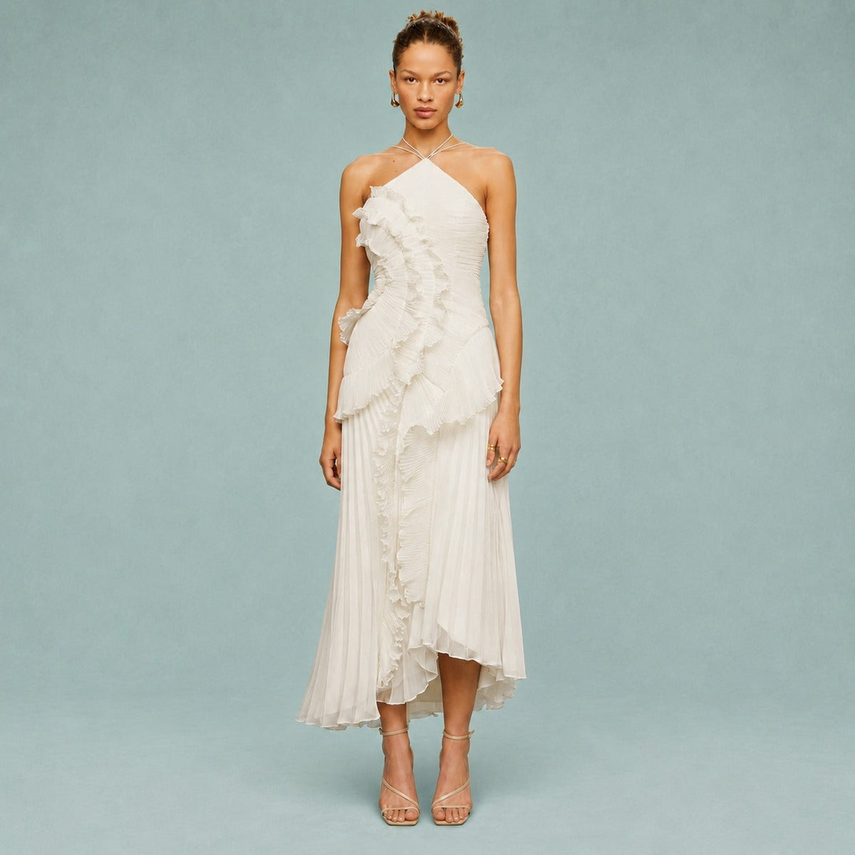 Roxan - Vestido Maxi de Un Hombro sin Esfuerzo