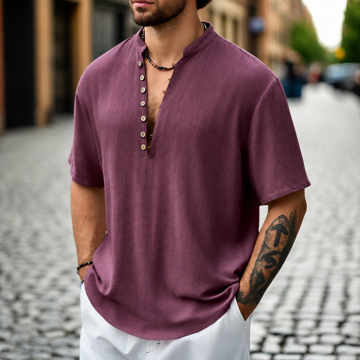 Fabio - Camisa de Manga Corta Estilosa