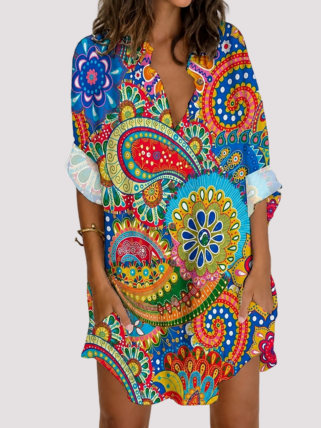 Esha - Vestido de Manga Larga Elegante