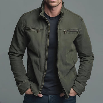 Jaden - Chaqueta Casual con Cremallera Lavada