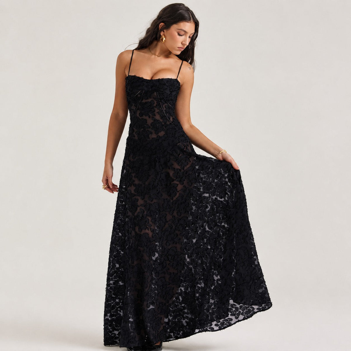 Jazmine - Vestido Maxi Ajustado Estiloso