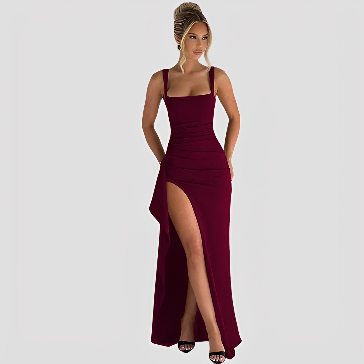 Kelly - Vestido Maxi Elegante con Abertura Alta