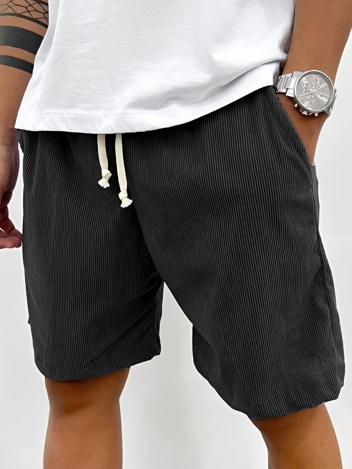 Roger - Pantalones Cortos con Cordón Casual