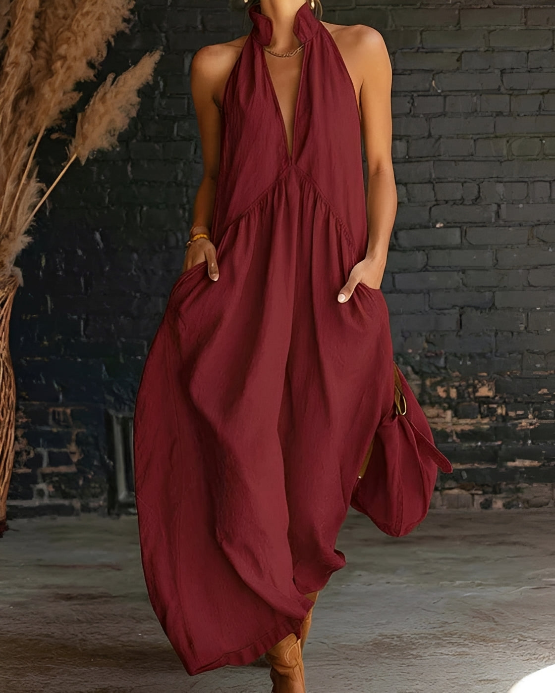 Briony - Vestido Maxi Sin Mangas Elegante